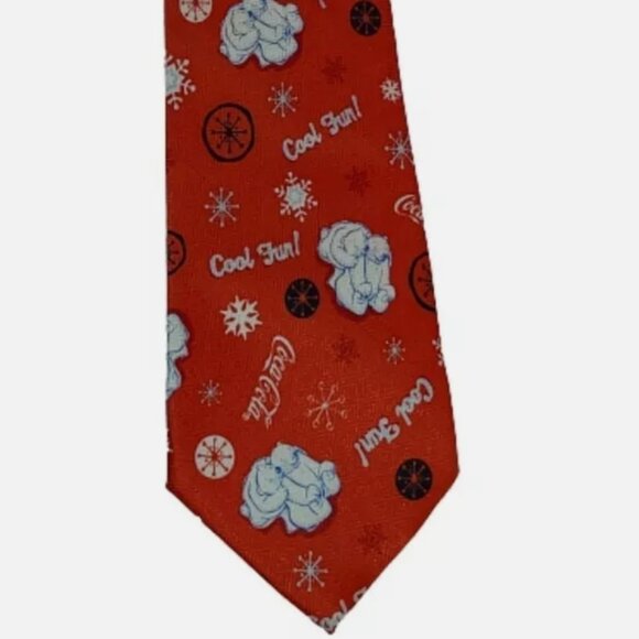 Vintage Coca-Cola Polar Bears Holiday Necktie | Christmas | Seasonal | Novelty - Picture 2 of 5